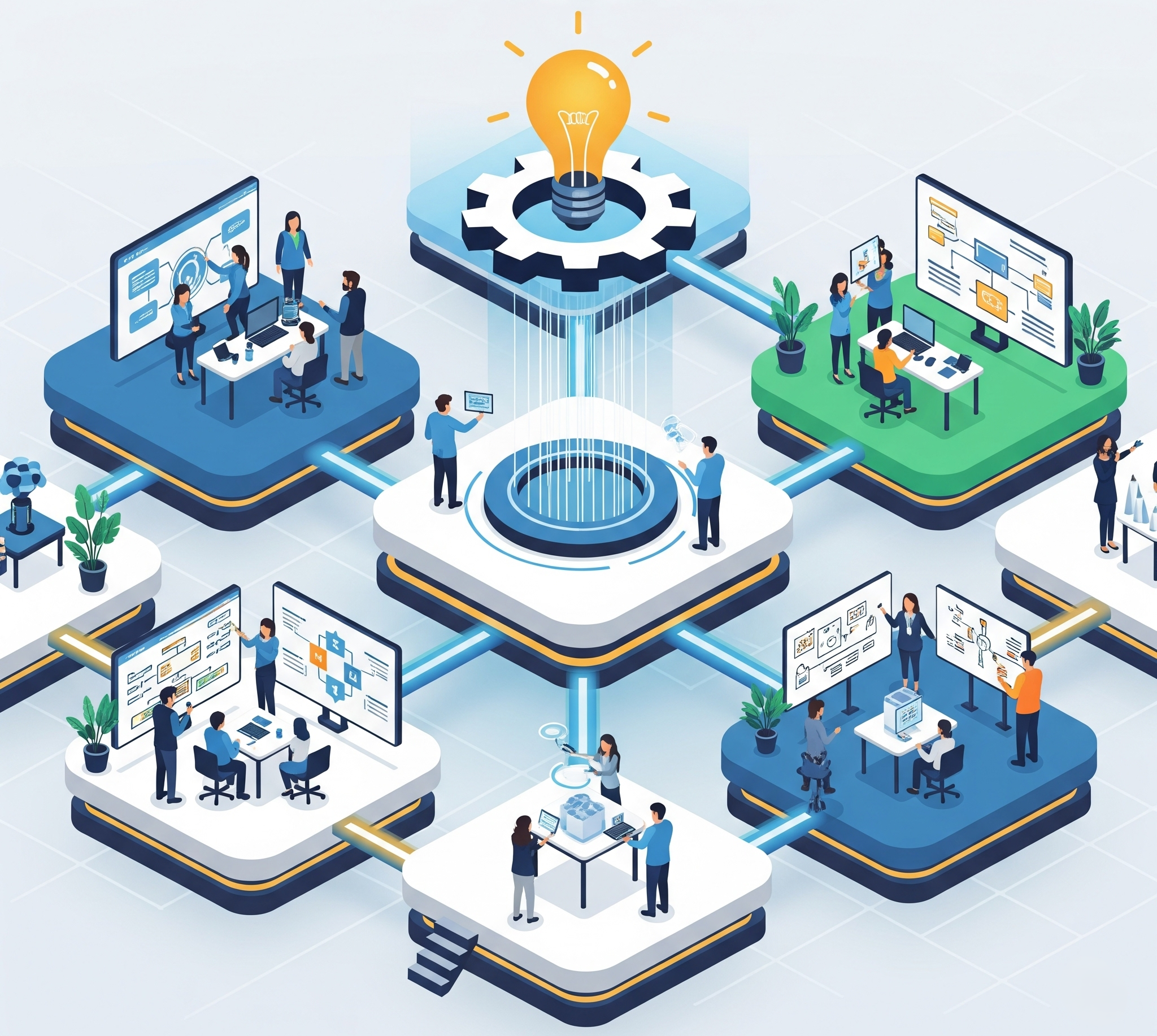 Illustration showing HR technology evaluation process